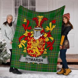 Scottish Titmarsh Coat of Arms Family Crest Ireland Blanket Irish National Tartan Irish County Blanket