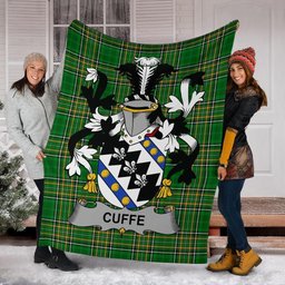 Scottish Cuffe Coat of Arms Family Crest Ireland Blanket Irish National Tartan Irish County Blanket