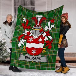 Scottish Everard Coat of Arms Family Crest Ireland Blanket Irish National Tartan Irish County Blanket
