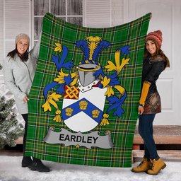 Scottish Eardley Coat of Arms Family Crest Ireland Blanket Irish National Tartan Irish County Blanket