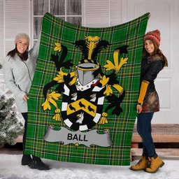 Scottish Ball Coat of Arms Family Crest Ireland Blanket Irish National Tartan Irish County Blanket