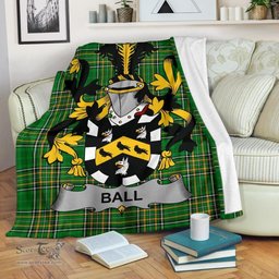 Scottish Ball Coat of Arms Family Crest Ireland Blanket Irish National Tartan Irish County Blanket