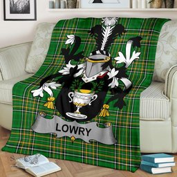 Scottish Lowry or Lavery Coat of Arms Family Crest Ireland Blanket Irish National Tartan Irish County Blanket