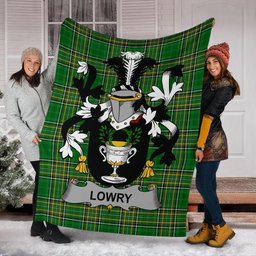 Scottish Lowry or Lavery Coat of Arms Family Crest Ireland Blanket Irish National Tartan Irish County Blanket