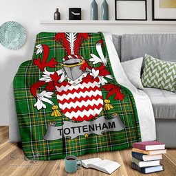 Scottish Tottenham Coat of Arms Family Crest Ireland Blanket Irish National Tartan Irish County Blanket