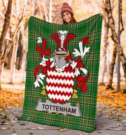 Scottish Tottenham Coat of Arms Family Crest Ireland Blanket Irish National Tartan Irish County Blanket