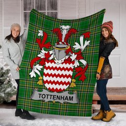 Scottish Tottenham Coat of Arms Family Crest Ireland Blanket Irish National Tartan Irish County Blanket