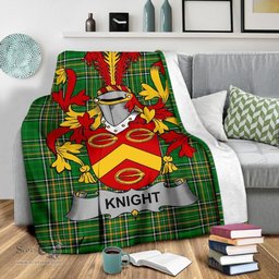 Scottish Knight Coat of Arms Family Crest Ireland Blanket Irish National Tartan Irish County Blanket