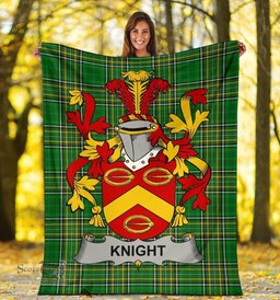 Scottish Knight Coat of Arms Family Crest Ireland Blanket Irish National Tartan Irish County Blanket