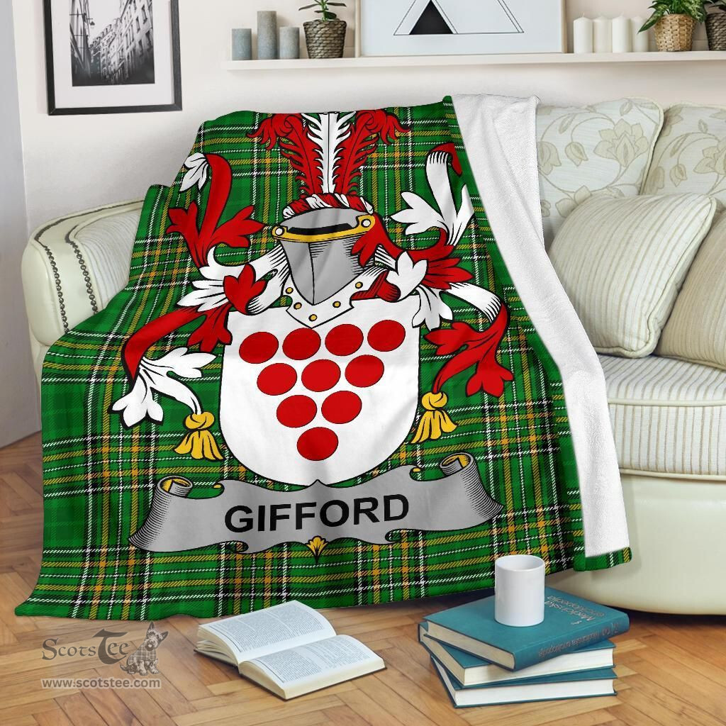 Scottish Gifford Coat of Arms Family Crest Ireland Blanket Irish National Tartan Irish County Blanket