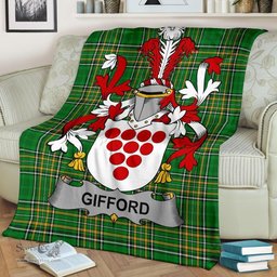 Scottish Gifford Coat of Arms Family Crest Ireland Blanket Irish National Tartan Irish County Blanket