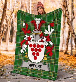 Scottish Gifford Coat of Arms Family Crest Ireland Blanket Irish National Tartan Irish County Blanket