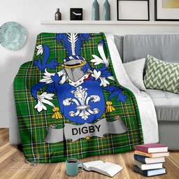 Scottish Digby Coat of Arms Family Crest Ireland Blanket Irish National Tartan Irish County Blanket