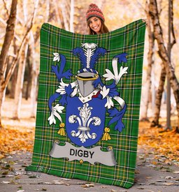 Scottish Digby Coat of Arms Family Crest Ireland Blanket Irish National Tartan Irish County Blanket