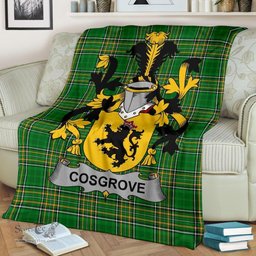 Scottish Cosgrove or O'Cosgrave Coat of Arms Family Crest Ireland Blanket Irish National Tartan Irish County Blanket