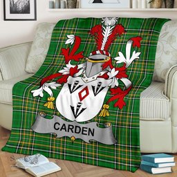 Scottish Carden Coat of Arms Family Crest Ireland Blanket Irish National Tartan Irish County Blanket
