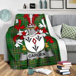 Scottish Carden Coat of Arms Family Crest Ireland Blanket Irish National Tartan Irish County Blanket