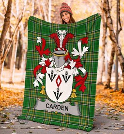 Scottish Carden Coat of Arms Family Crest Ireland Blanket Irish National Tartan Irish County Blanket