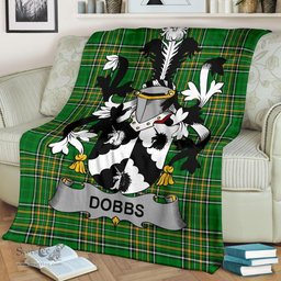 Scottish Dobbs Coat of Arms Family Crest Ireland Blanket Irish National Tartan Irish County Blanket