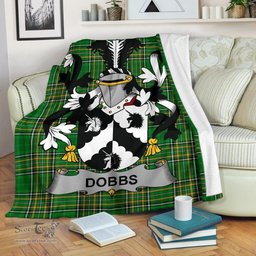 Scottish Dobbs Coat of Arms Family Crest Ireland Blanket Irish National Tartan Irish County Blanket