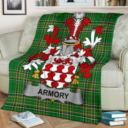 Scottish Armory Coat of Arms Family Crest Ireland Blanket Irish National Tartan Irish County Blanket