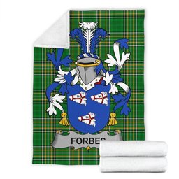 Scottish Forbes Coat of Arms Family Crest Ireland Blanket Irish National Tartan Irish County Blanket