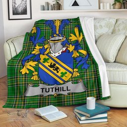 Scottish Tuthill Coat of Arms Family Crest Ireland Blanket Irish National Tartan Irish County Blanket
