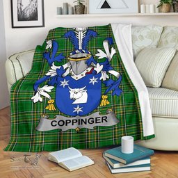 Scottish Coppinger Coat of Arms Family Crest Ireland Blanket Irish National Tartan Irish County Blanket
