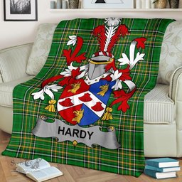 Scottish Hardy Coat of Arms Family Crest Ireland Blanket Irish National Tartan Irish County Blanket