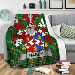 Scottish Hardy Coat of Arms Family Crest Ireland Blanket Irish National Tartan Irish County Blanket