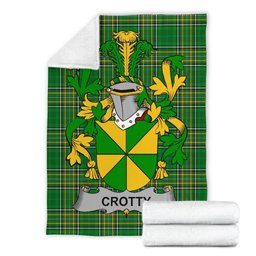 Scottish Crotty or O'Crotty Coat of Arms Family Crest Ireland Blanket Irish National Tartan Irish County Blanket
