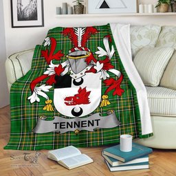 Scottish Tennent Coat of Arms Family Crest Ireland Blanket Irish National Tartan Irish County Blanket