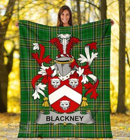 Scottish Blackney Coat of Arms Family Crest Ireland Blanket Irish National Tartan Irish County Blanket