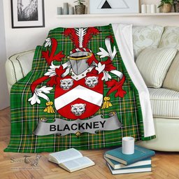 Scottish Blackney Coat of Arms Family Crest Ireland Blanket Irish National Tartan Irish County Blanket