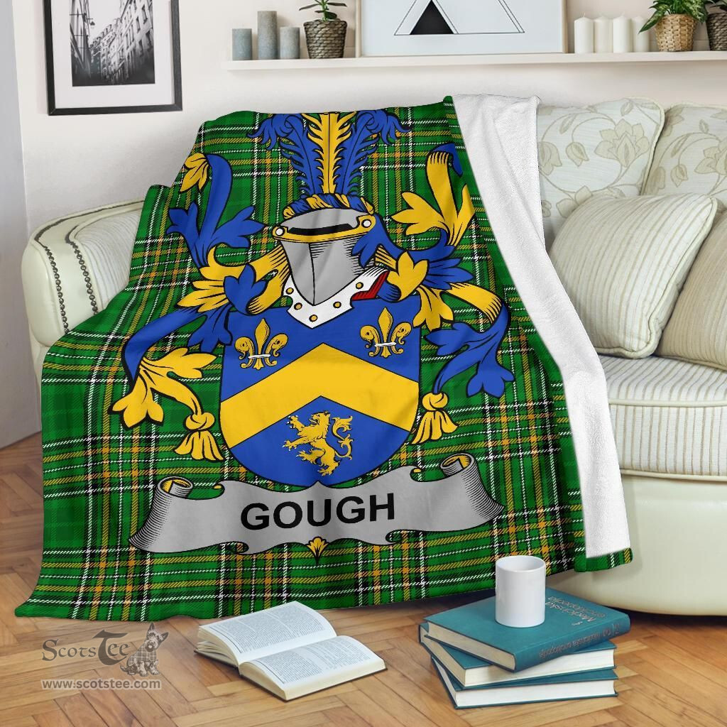 Scottish Gough Coat of Arms Family Crest Ireland Blanket Irish National Tartan Irish County Blanket