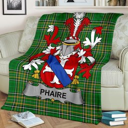 Scottish Phaire Coat of Arms Family Crest Ireland Blanket Irish National Tartan Irish County Blanket
