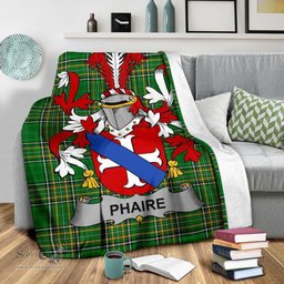 Scottish Phaire Coat of Arms Family Crest Ireland Blanket Irish National Tartan Irish County Blanket