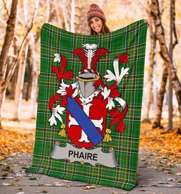 Scottish Phaire Coat of Arms Family Crest Ireland Blanket Irish National Tartan Irish County Blanket