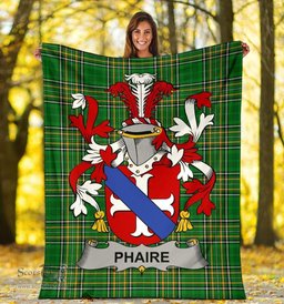 Scottish Phaire Coat of Arms Family Crest Ireland Blanket Irish National Tartan Irish County Blanket