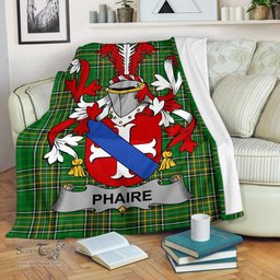 Scottish Phaire Coat of Arms Family Crest Ireland Blanket Irish National Tartan Irish County Blanket