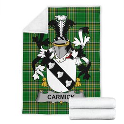 Scottish Carmick Coat of Arms Family Crest Ireland Blanket Irish National Tartan Irish County Blanket