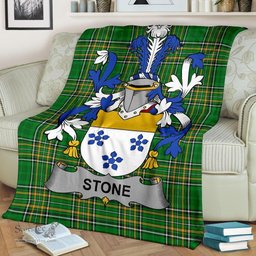 Scottish Stone Coat of Arms Family Crest Ireland Blanket Irish National Tartan Irish County Blanket