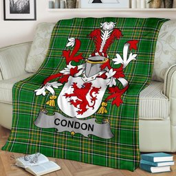 Scottish Condon Coat of Arms Family Crest Ireland Blanket Irish National Tartan Irish County Blanket