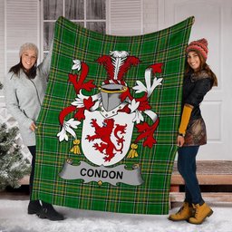 Scottish Condon Coat of Arms Family Crest Ireland Blanket Irish National Tartan Irish County Blanket