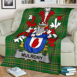 Scottish Mulrony or O'Mulroney Coat of Arms Family Crest Ireland Blanket Irish National Tartan Irish County Blanket