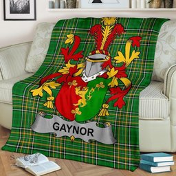 Scottish Gaynor or McGaynor Coat of Arms Family Crest Ireland Blanket Irish National Tartan Irish County Blanket