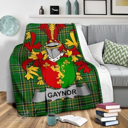 Scottish Gaynor or McGaynor Coat of Arms Family Crest Ireland Blanket Irish National Tartan Irish County Blanket