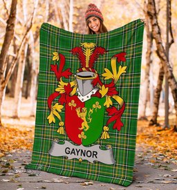 Scottish Gaynor or McGaynor Coat of Arms Family Crest Ireland Blanket Irish National Tartan Irish County Blanket