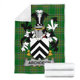 Scottish Archdekin Coat of Arms Family Crest Ireland Blanket Irish National Tartan Irish County Blanket