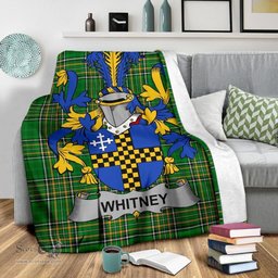 Scottish Whitney Coat of Arms Family Crest Ireland Blanket Irish National Tartan Irish County Blanket